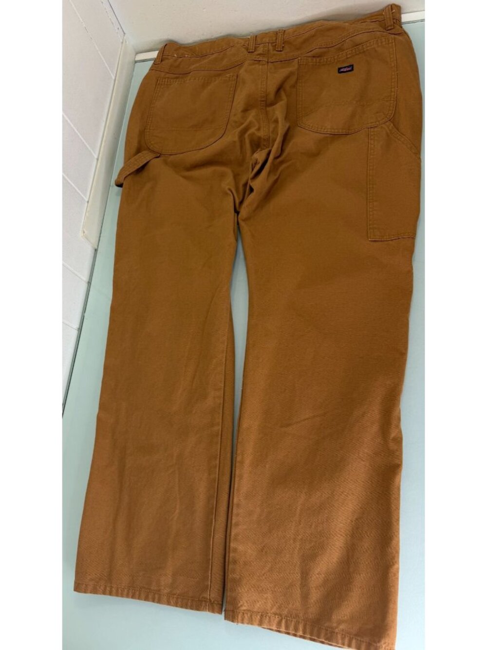 Dickies Carpenter Pants 40X32 Tan Canvas Wide Leg Workwear Utility Y2K